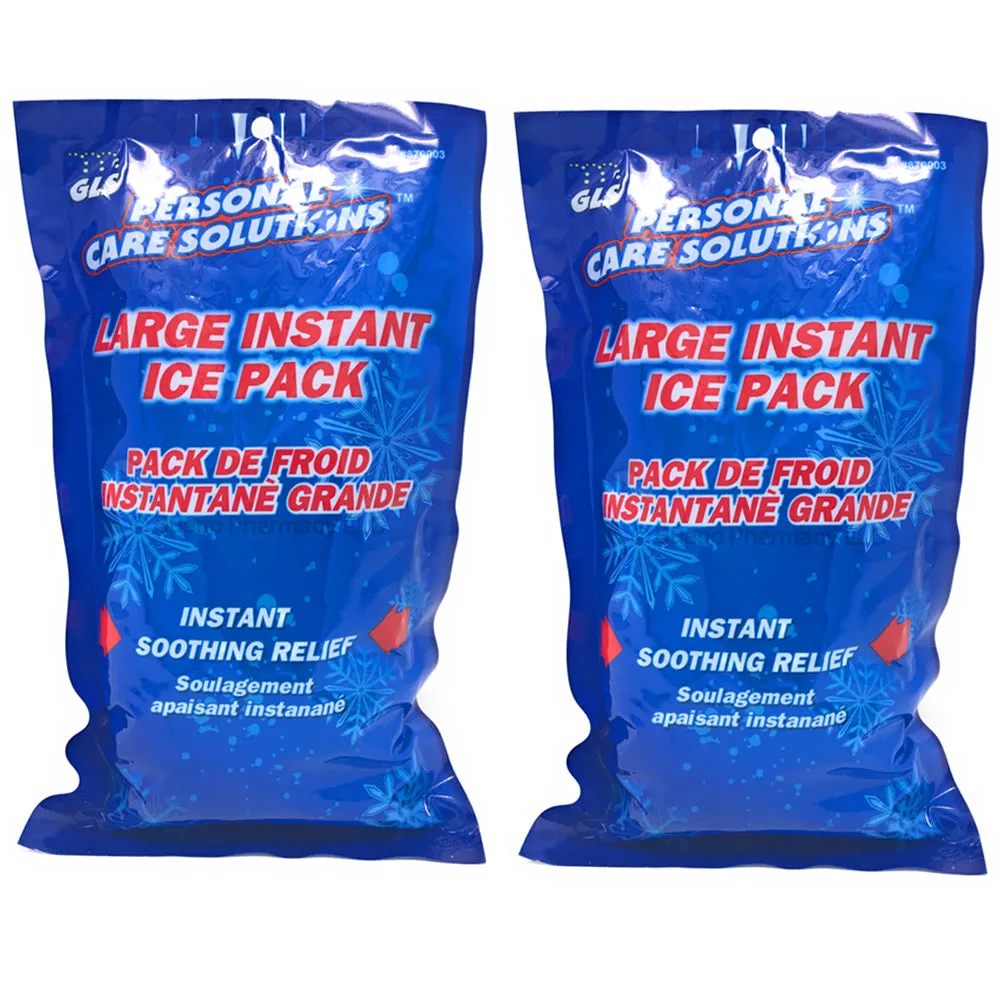 2 Instant Ice Pack Gel Cold Therapy Shoulder Injuries Sprains Muscle Joint Pain