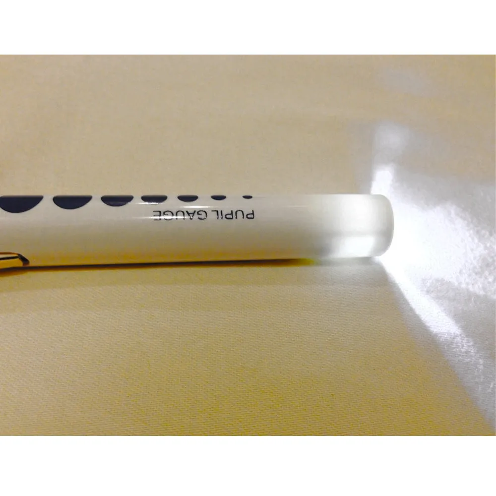 2 Medical Eye Pen Light Pupil Gauge Doctor Nurse First Aid Diagnostic Penlight !