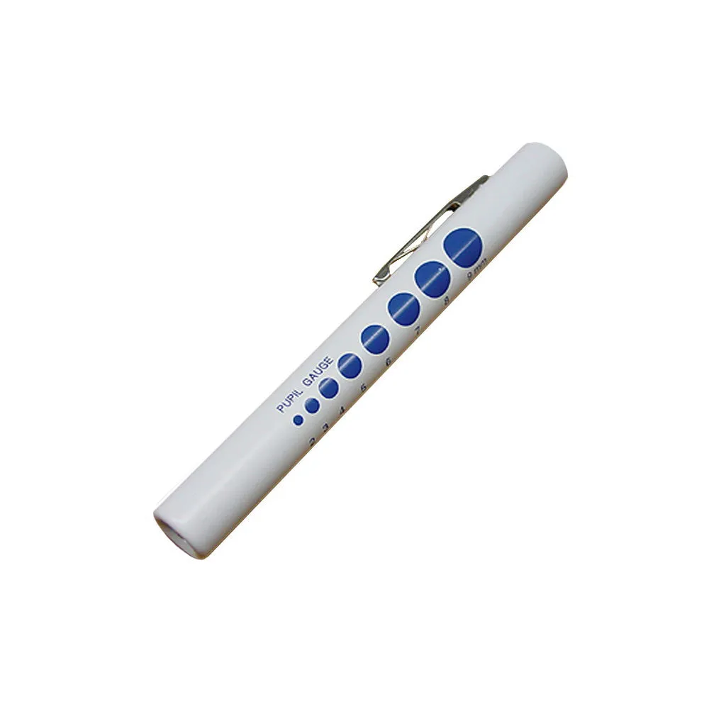 2 Medical Eye Pen Light Pupil Gauge Doctor Nurse First Aid Diagnostic Penlight !