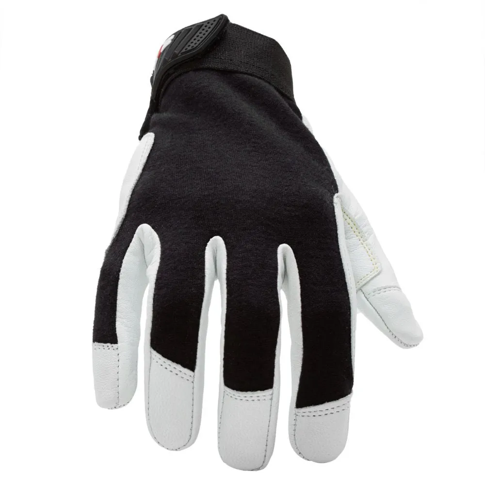 212 Performance FRLPC5-05-010 Fire Resistant Leather Palm Cut 5 Welder and Fabricator Gloves, Large Black;White