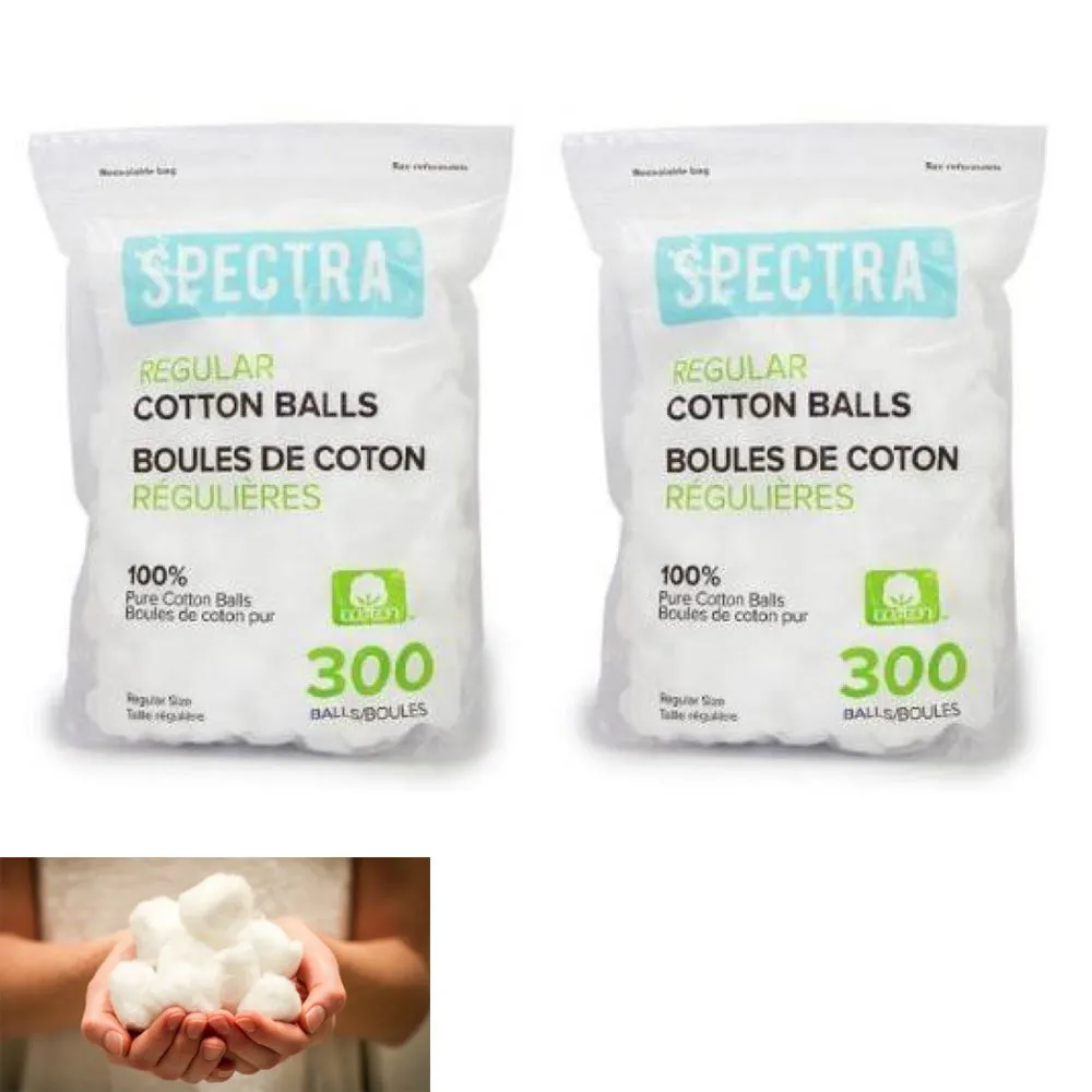 600 Regular Size Pure 100% Cotton Balls Makeup Cosmetics Nail Polish First Aid