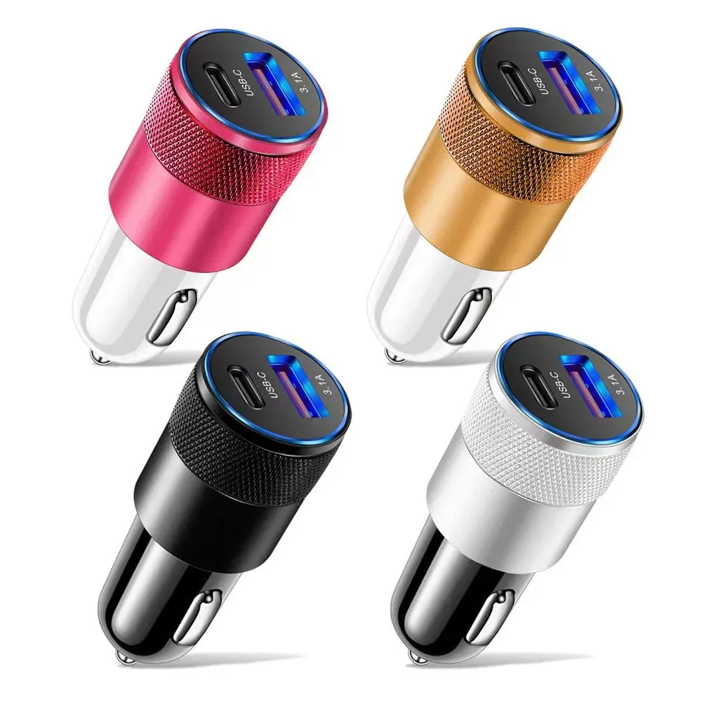 66W USB-C Fast Car Charger with Dual Ports
