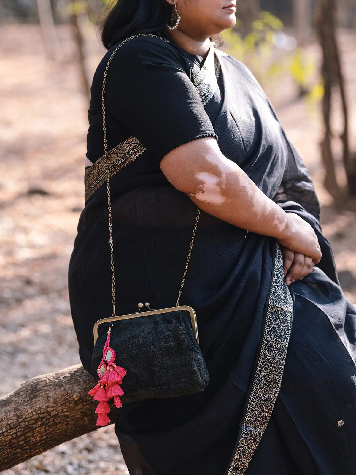 Ahimsa Silk Sitara Minaudiere