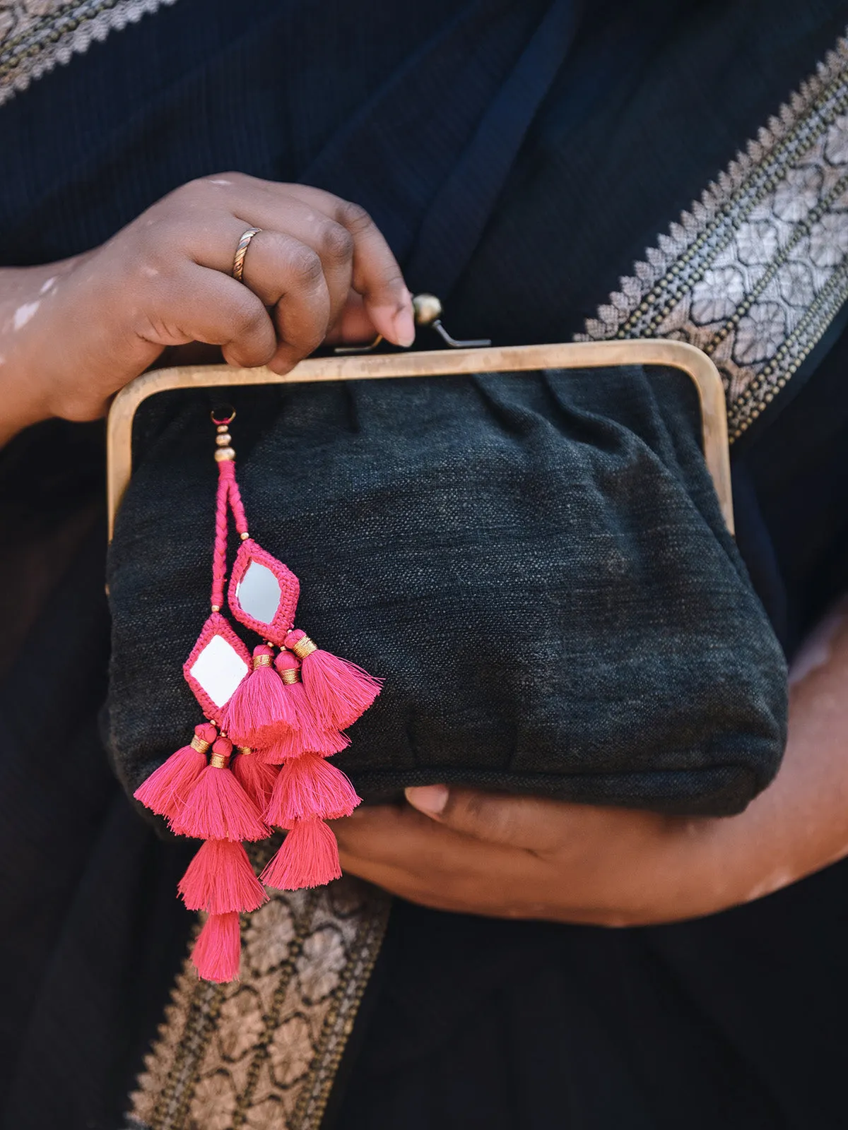 Ahimsa Silk Sitara Minaudiere