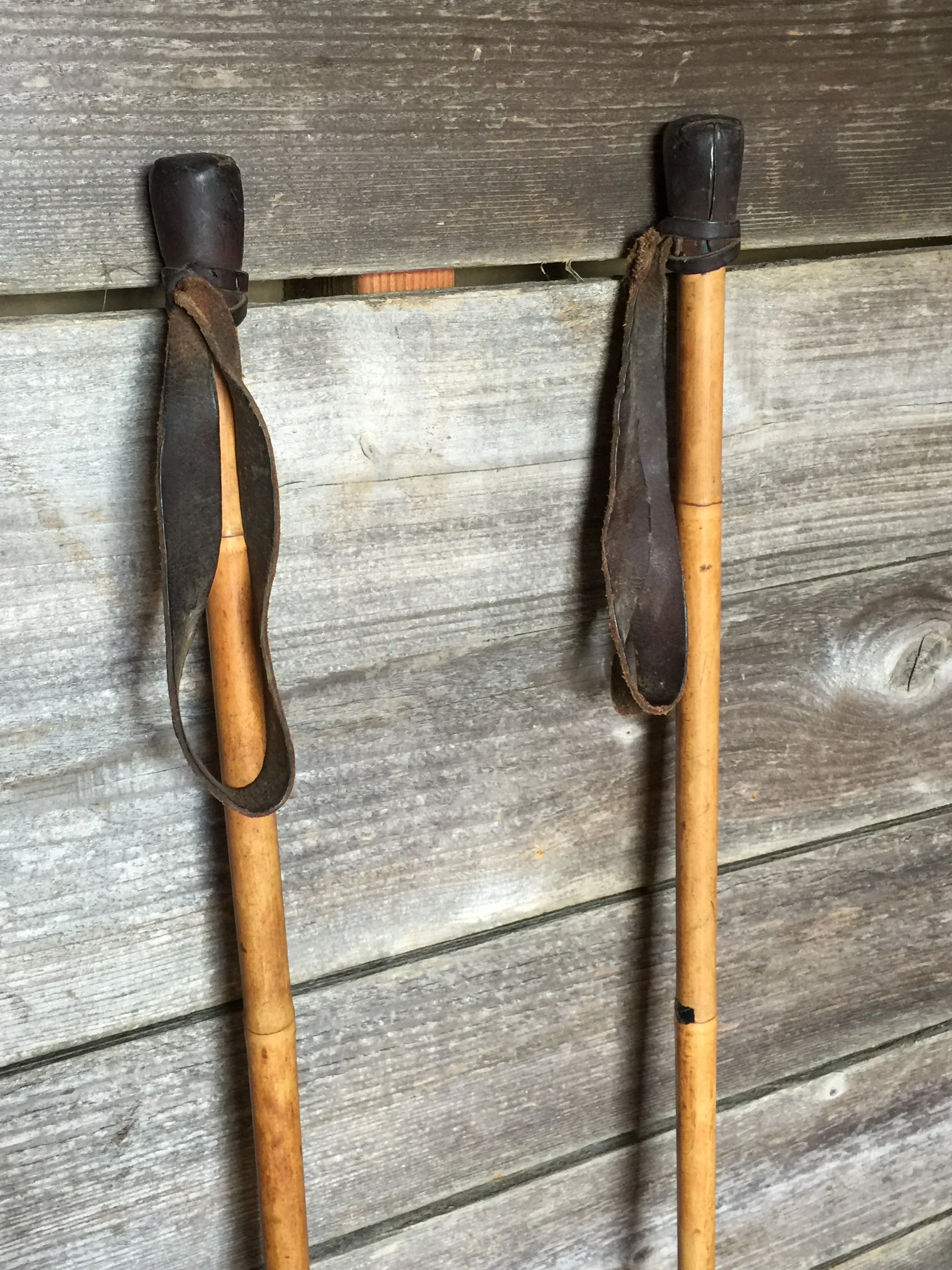 Bamboo Ski Poles - Vintage 1930s