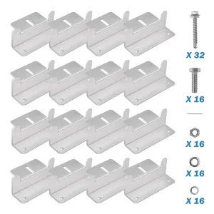 BougeRV Solar Panel Mounting Z Bracket Mount Kits (4 set 16 Units）