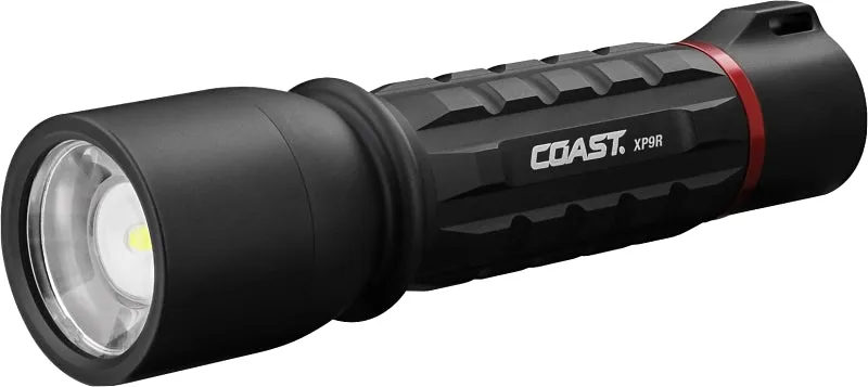 Coast XP Series XP9R Flashlight, ZX850 Battery, Rechargeable, Zithion-X Battery, LED Lamp, Bulls Eye Spot, Flood Beam :EA: QUANTITY: 1