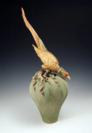 Crouching Pheasant Vase