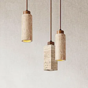 Dorte - Wabi-Sabi Travertine  Pendant Lamp