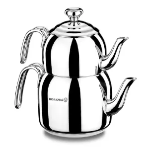 Droppa Turkish Teapot Set for Stovetop, Mega, 67.6 - 118.3 oz