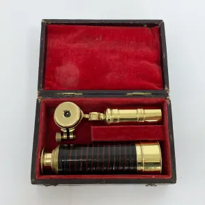 Early Victorian Cased Miniature Baleen Telescope by WE & F Newton of Fleet Street
