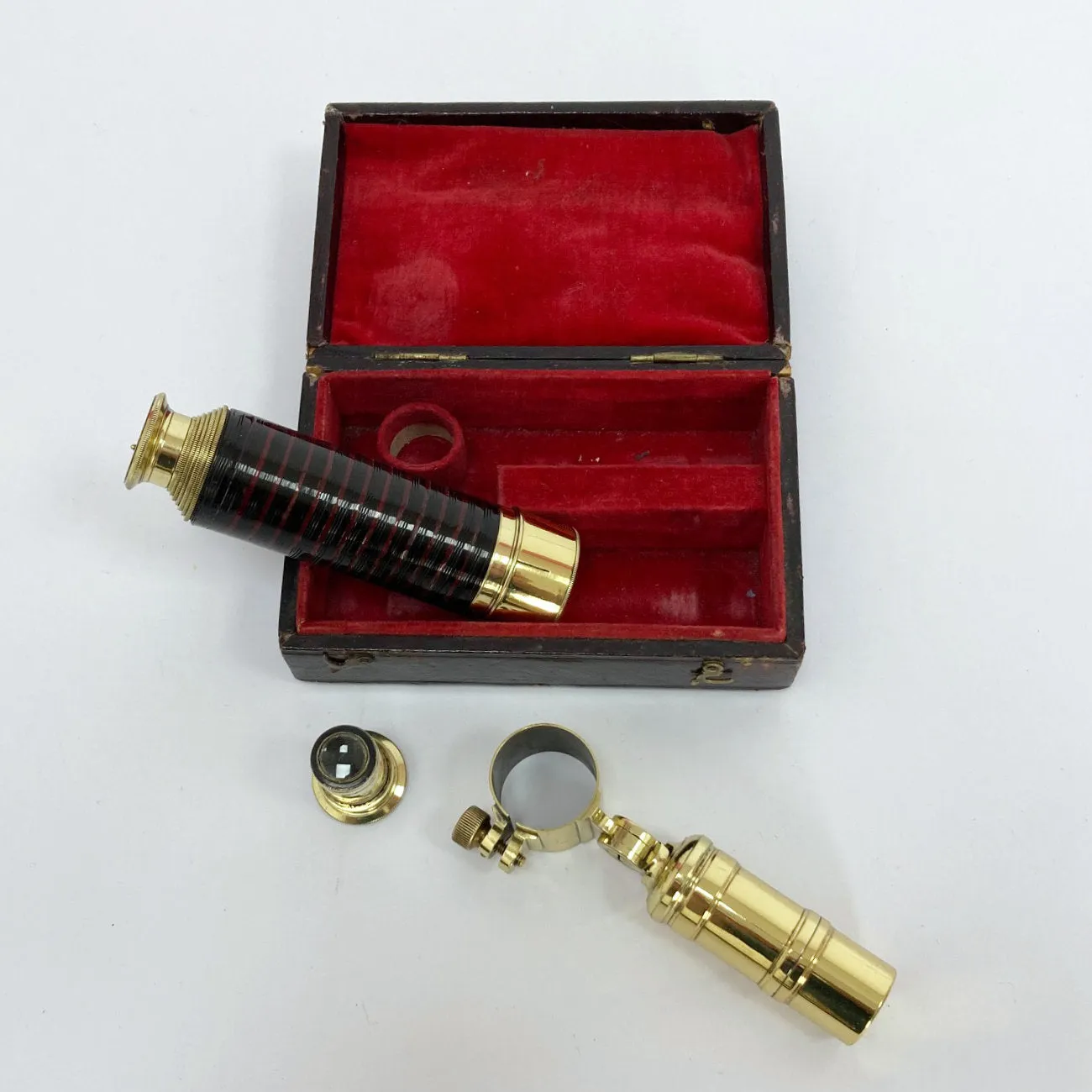 Early Victorian Cased Miniature Baleen Telescope by WE & F Newton of Fleet Street