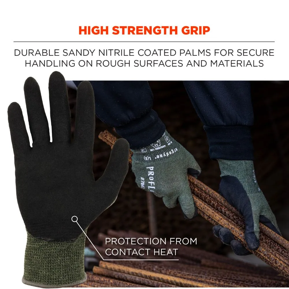 Ergodyne 10346 #7042 1-pair 2XL Green ANSI A4 Nitrile Coated CR Gloves