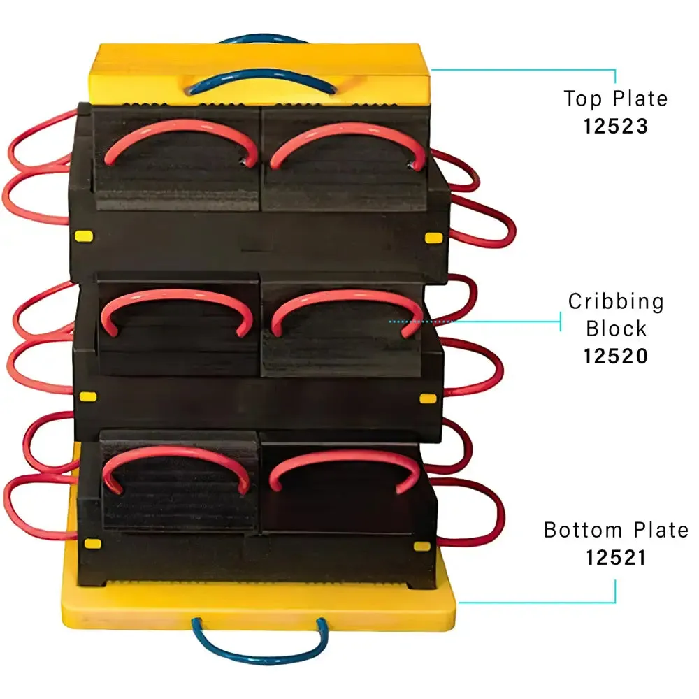Esco 12 Blocks Cribbing System w/ Stability Plates, 32.5" Max Height - 12531