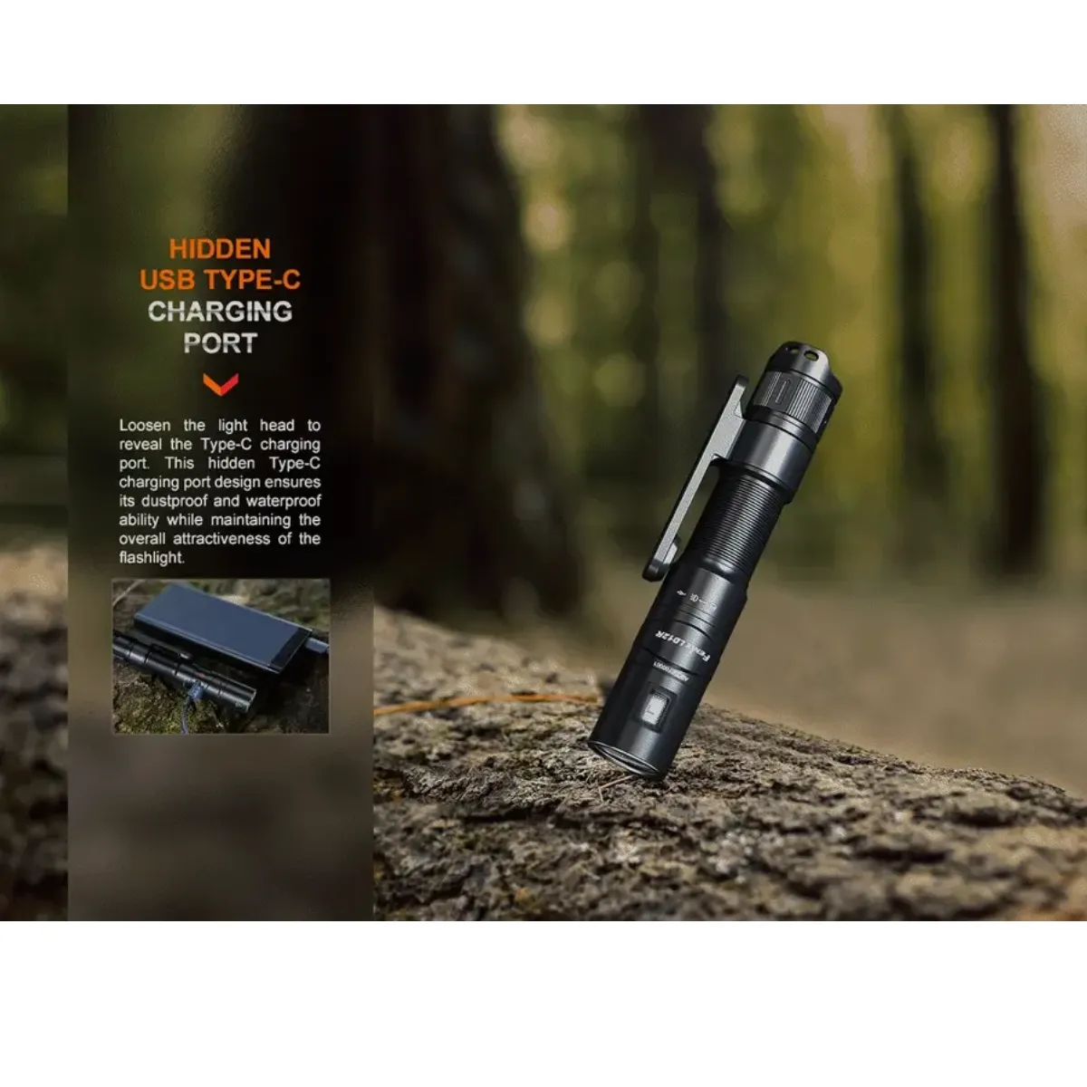 FENIX LD12R 600 LUMEN RECHARGEABLE EDC FLASHLIGHT