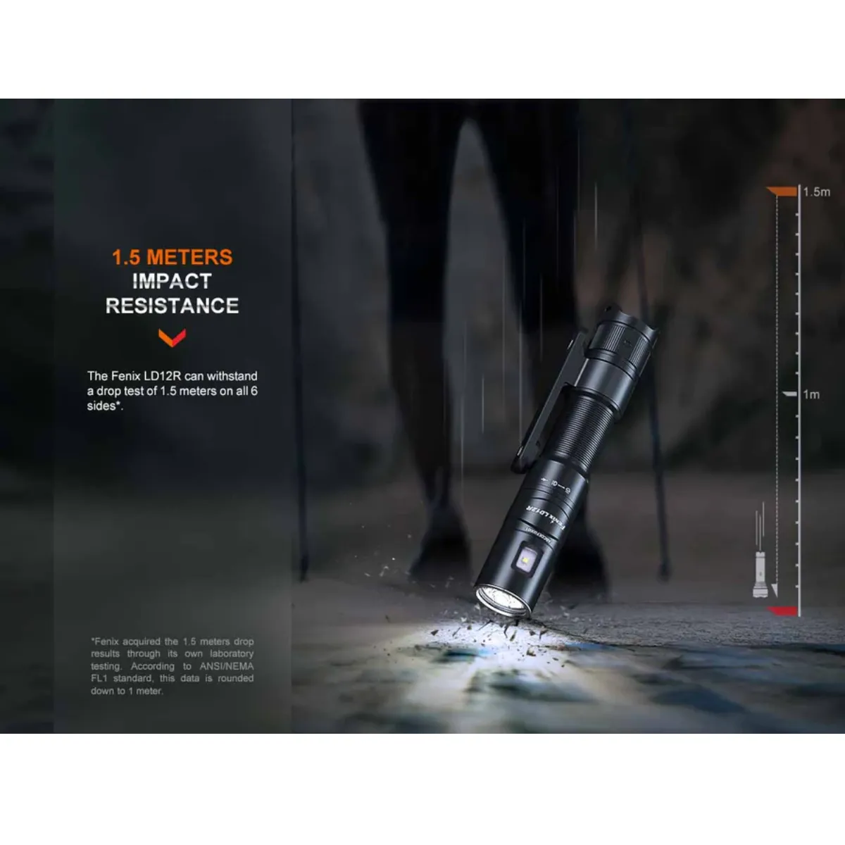 FENIX LD12R 600 LUMEN RECHARGEABLE EDC FLASHLIGHT