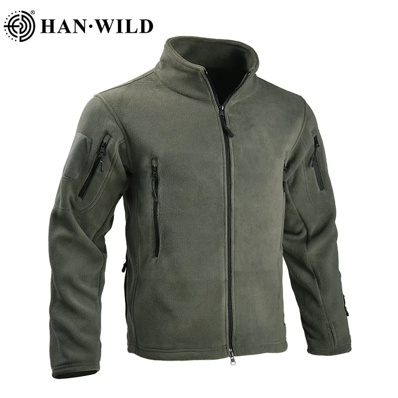 Fleece Tactical Jackets Men Military Clothing Hunting Outfit Army Safari Thermal Airsoft