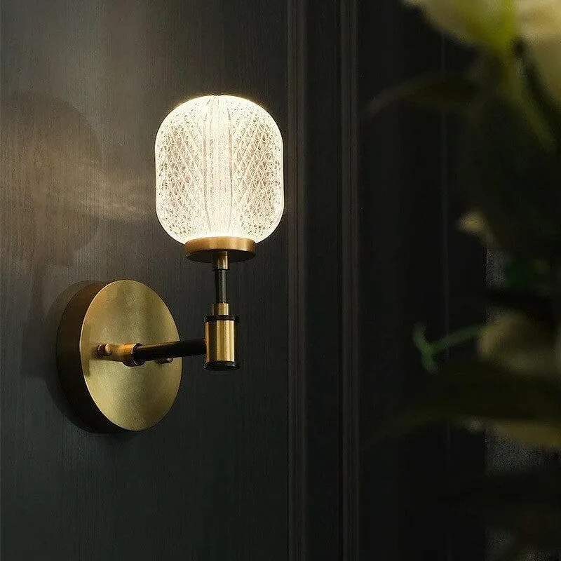 Galt - Simple and Contemporary Antique Crystal Acrylic Wall Lamp