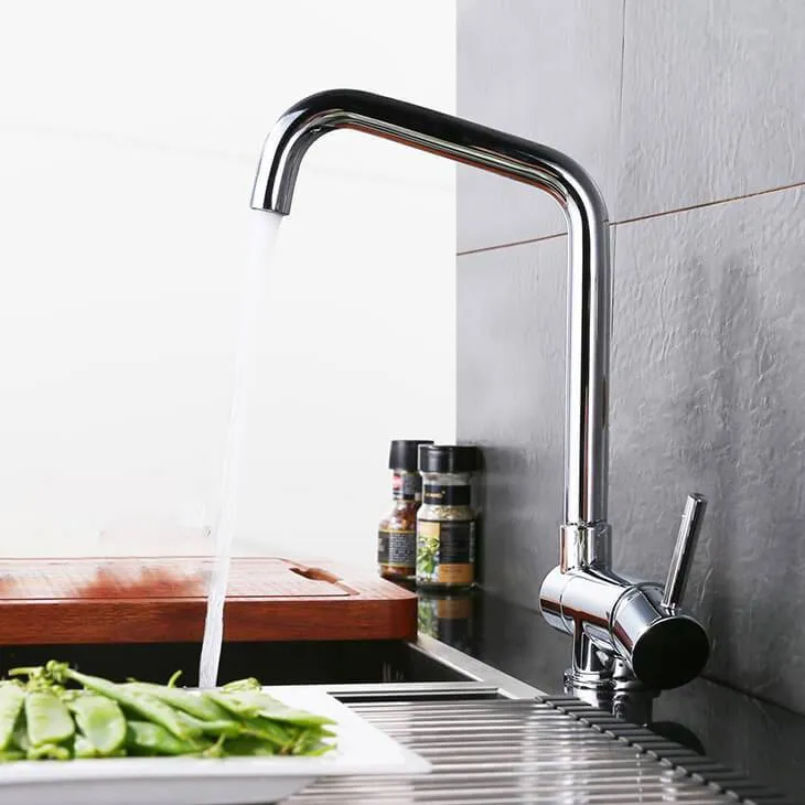 Homelody Front Window Kitchen Faucet Single Lever Swivel Spout Rotatable