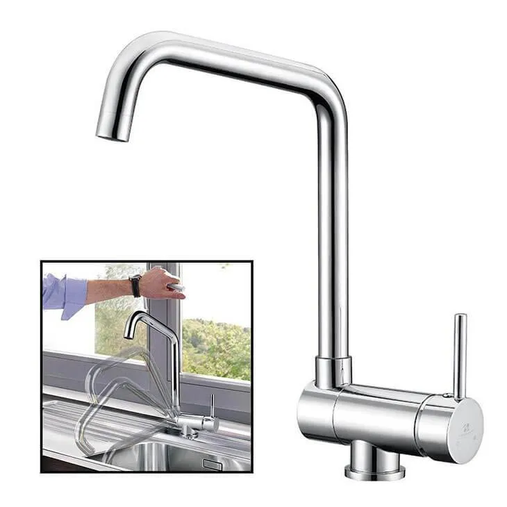 Homelody Front Window Kitchen Faucet Single Lever Swivel Spout Rotatable