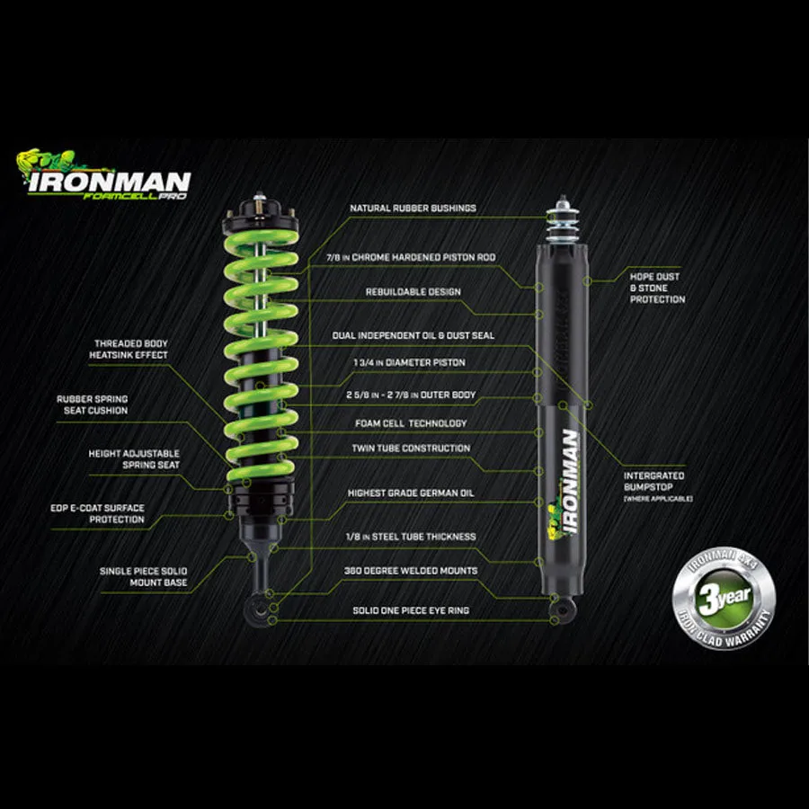 Ironman 4x4 Foam Cell Pro Suspension Kit Suited Non-KDSS - Stage 4 Lit Kit | 2010-2024 Toyota Runner
