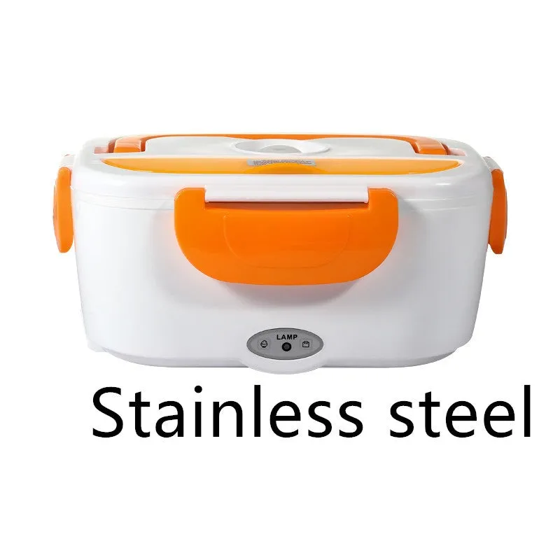 Kitchen Electric Heated Lunch Box Stainless Steel School Car Picnic Food Heating Heater Food Warmer Container