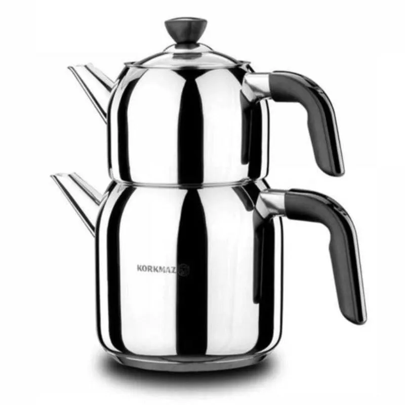 Korkmaz Kappa A079-01 Stainless Steel Turkish Teapot, 145.4 Oz