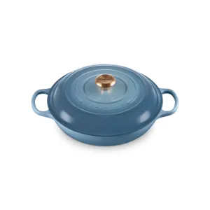 Le Creuset Cast Iron Shallow Casserole Chambray 30cm