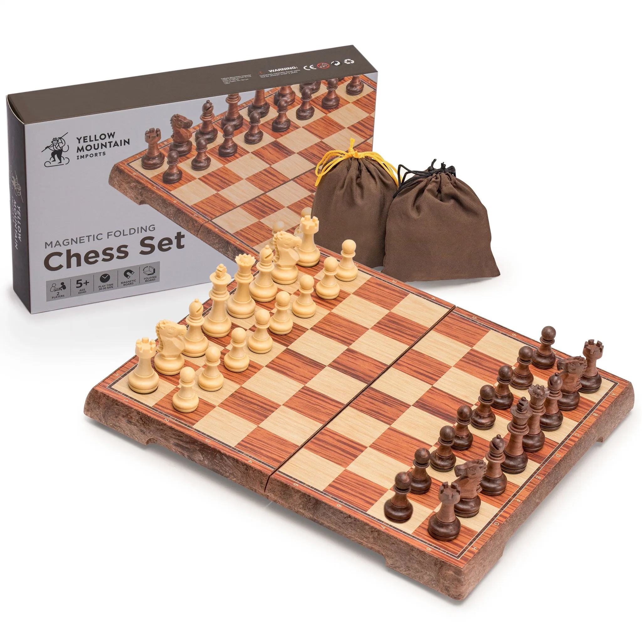 Magnetic Portable Chess Set (10.6 Inches) - Folding, Travel Board Game