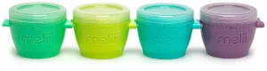 Melii Snap & Go Pods Baby Food Storage Container 6Oz, 4 Pcs