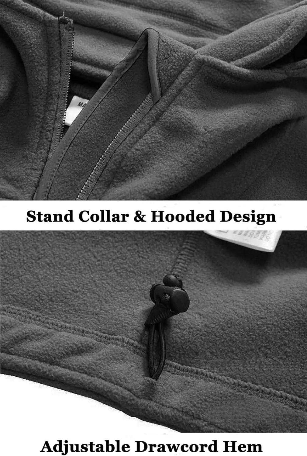 Men'S Winter Fleece Jackets Hooded Warm Military Tactical Coats Sport Outdoor Fleece Jacket Coats