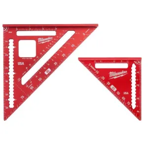 Milwaukee MLSQ070P Tool 7-inch Rafter Square and 4-1/2-inch Trim Square Set