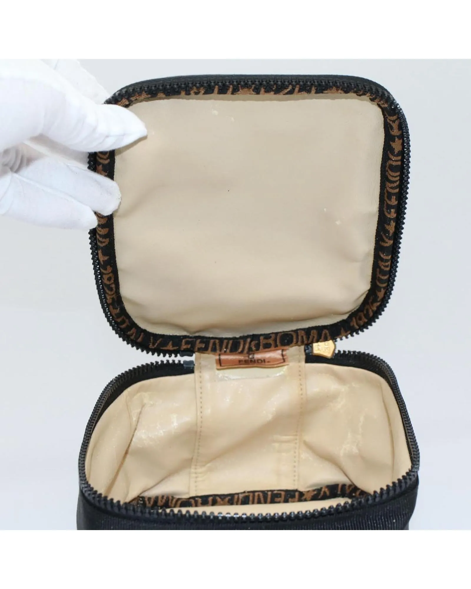 Nylon Black Brown Pouch - Authentic