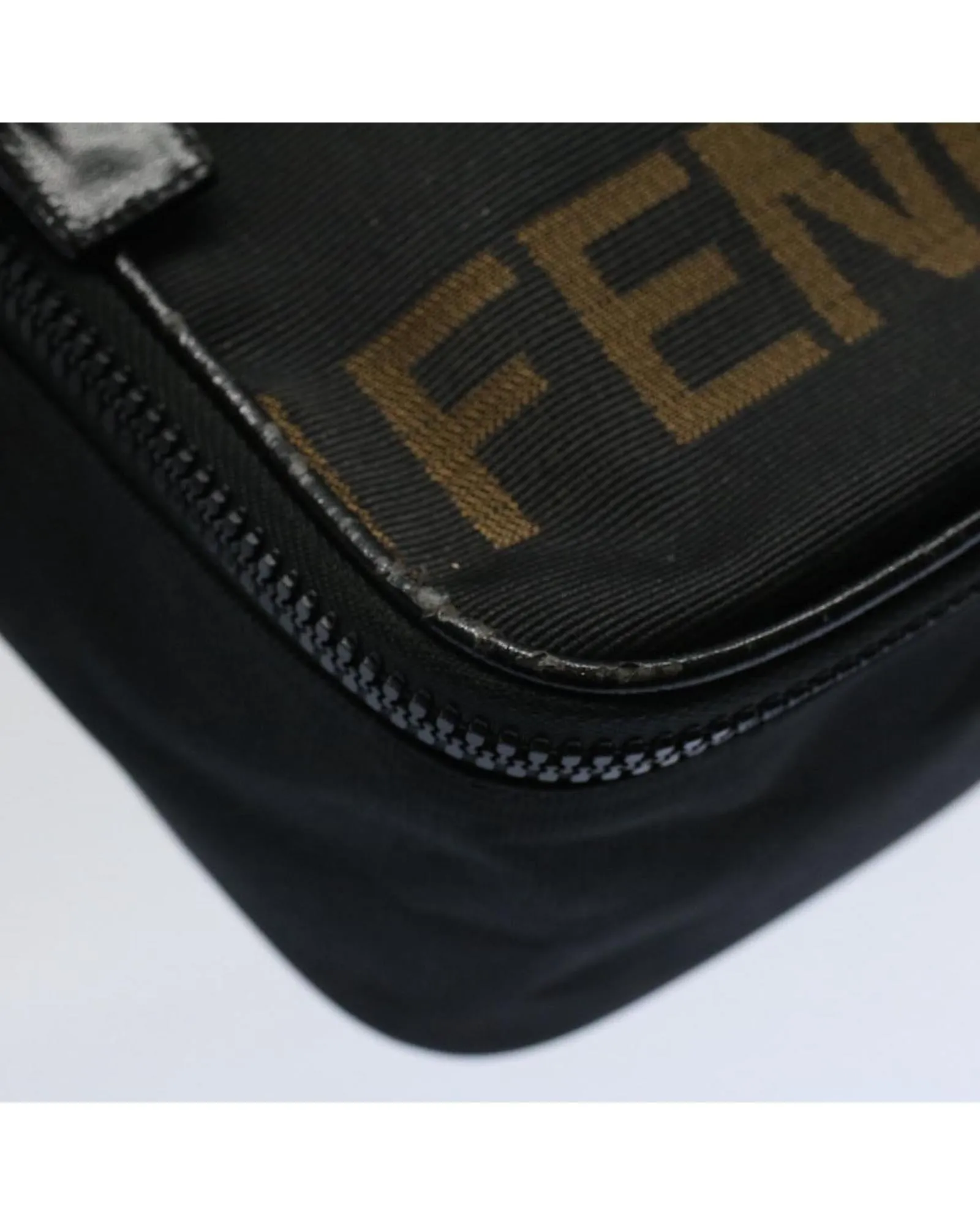 Nylon Black Brown Pouch - Authentic