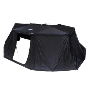 Overland Vehicle Systems XD Nomadic 270 Degree Awning & Wall Kit Combo with Lights, Black Out, Black Body , Trim, And Travel Cover