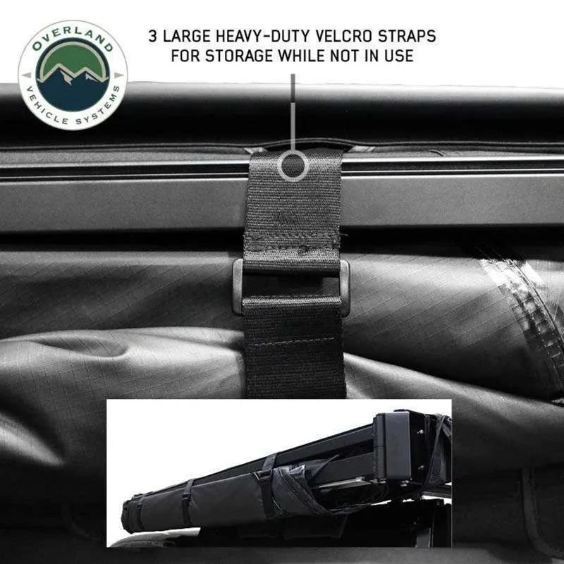 Overland Vehicle Systems XD Nomadic 270 Degree Awning & Wall Kit Combo with Lights, Black Out, Black Body , Trim, And Travel Cover