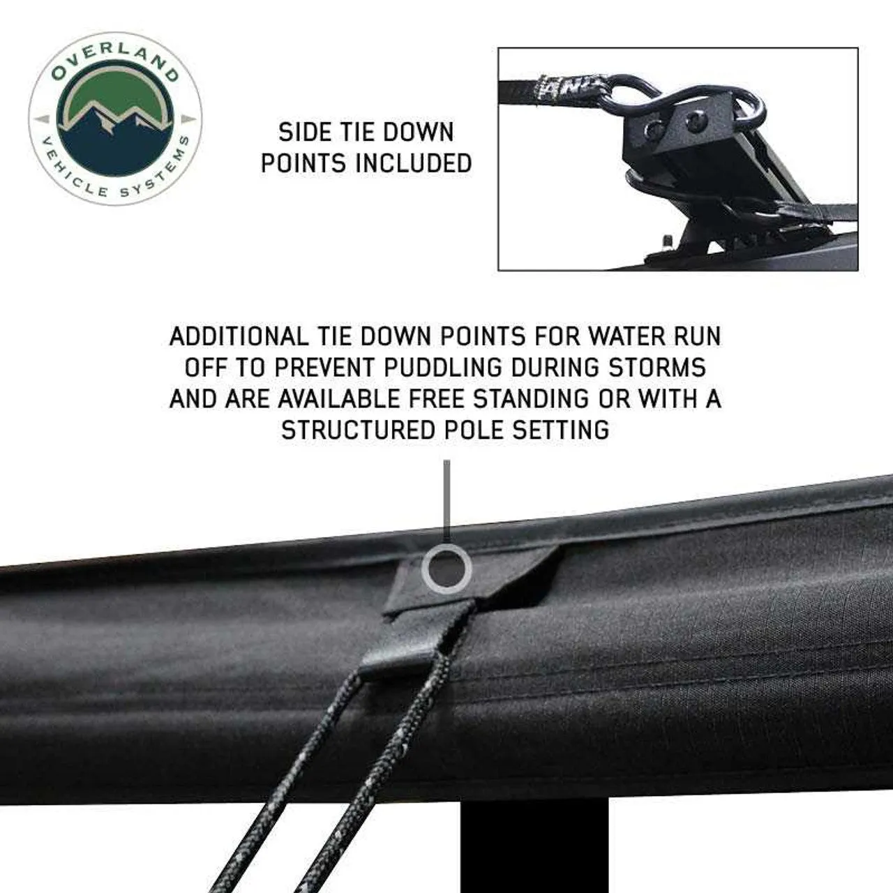 Overland Vehicle Systems XD Nomadic Black Out 270 Degree Awning w/ Lights