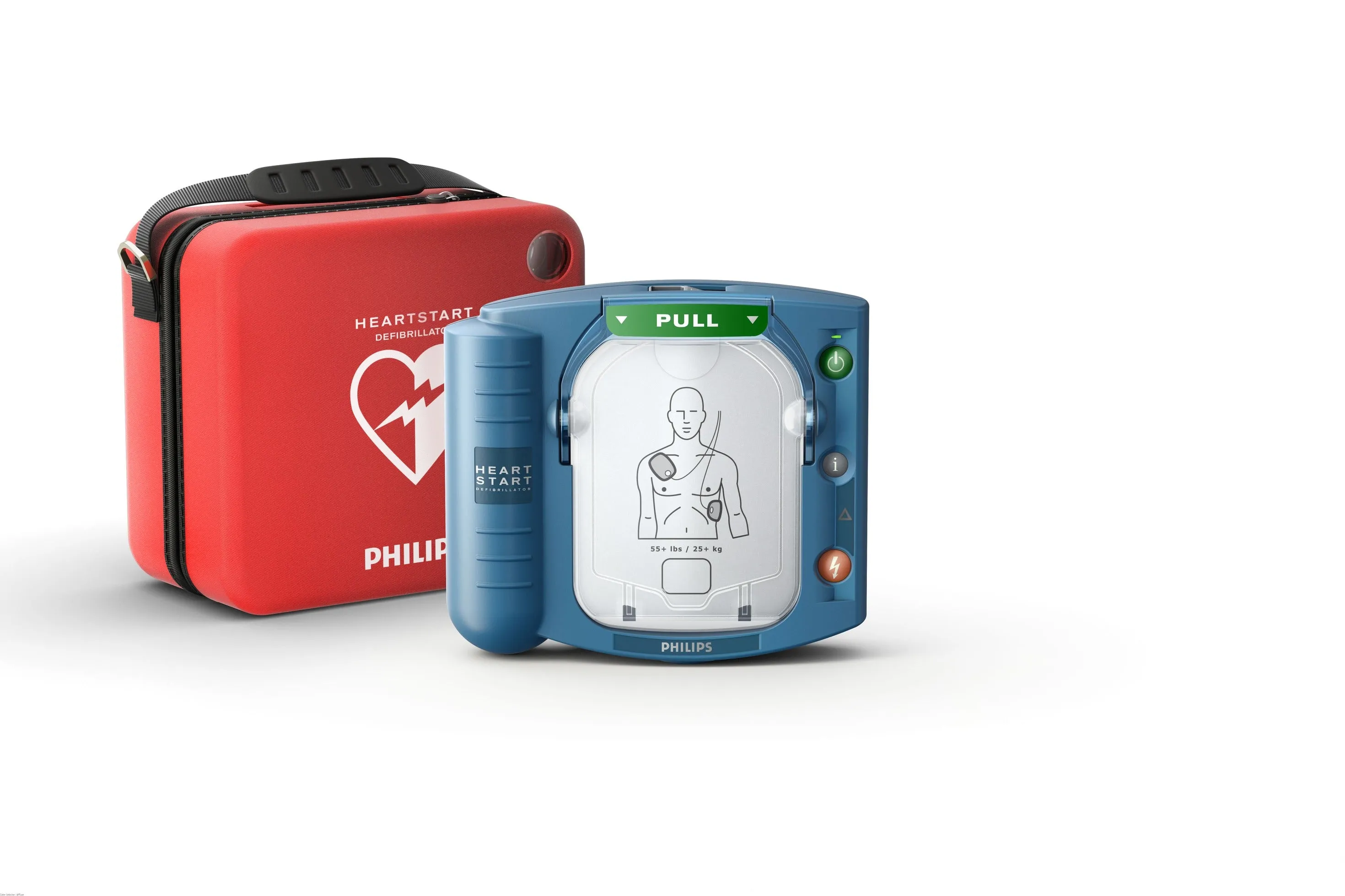 Philips HeartStart OnSite Automated External Defibrillator AED with Standard Carry Case, Battery and SMART Adult Pads