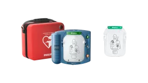 Philips HeartStart OnSite Automated External Defibrillator AED with Standard Carry Case, Battery and SMART Adult Pads