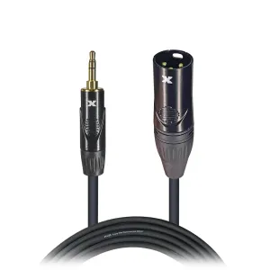 ProX XC-MXM25 25 Ft. Unbalanced 1/8" (3.5mm) TRS-M Mini to XLR3-M High Performance Audio Cable