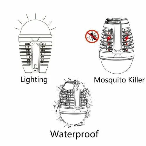 Rechargeable Portable Mosquito Zapper Lantern Light Caravan