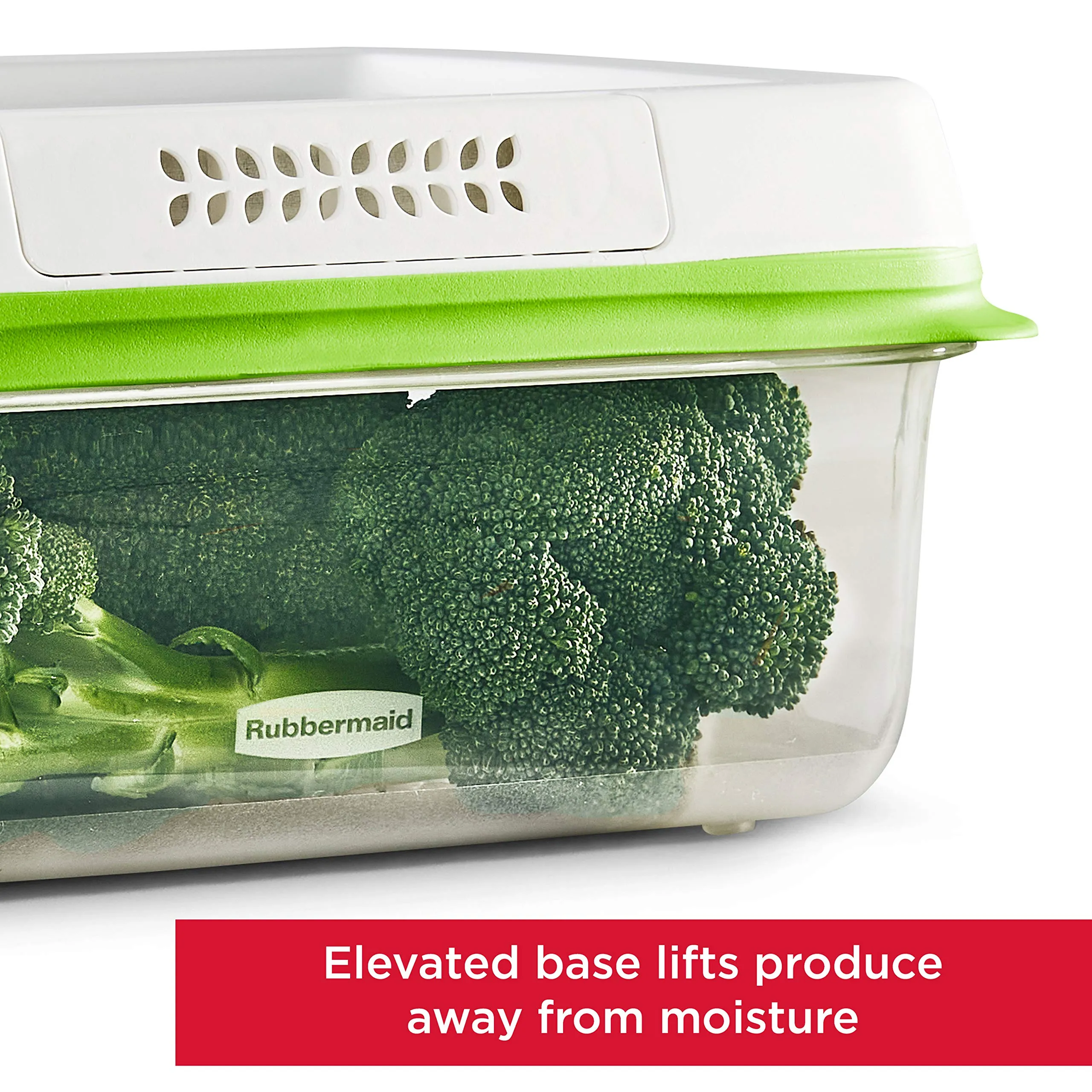 Rubbermaid FreshWorks Produce Saver, Medium and Large Storage Containers, 8-Piece Set, Set of 4, Med & Lg, Clear