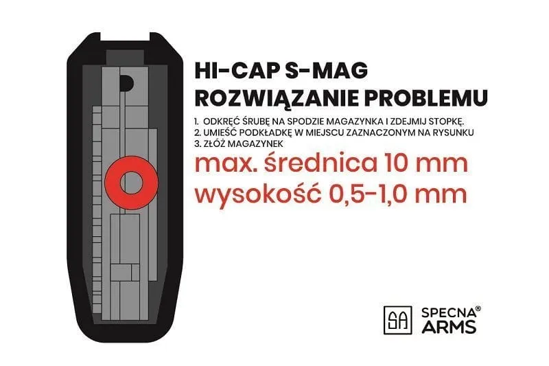 Set of 5 380BBs S-Mag Hi-Cap magazines - Tan