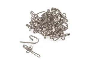 Steel Curtain Hooks: (30 Pack)