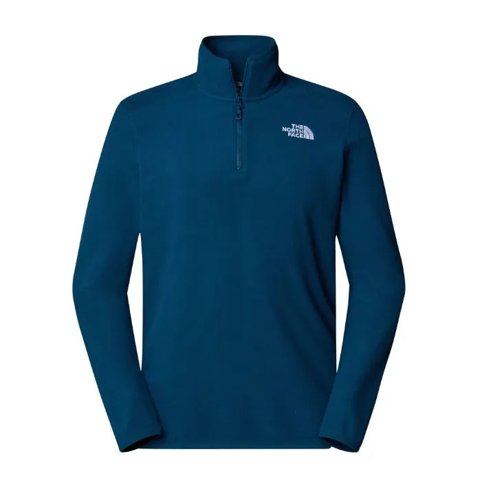 The North Face Mens 100 Glacier 1/4 Zip Midnight Petrol