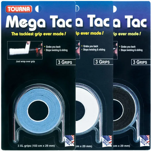 Tourna Mega Tac Tennis Overgrip - 3 Pack