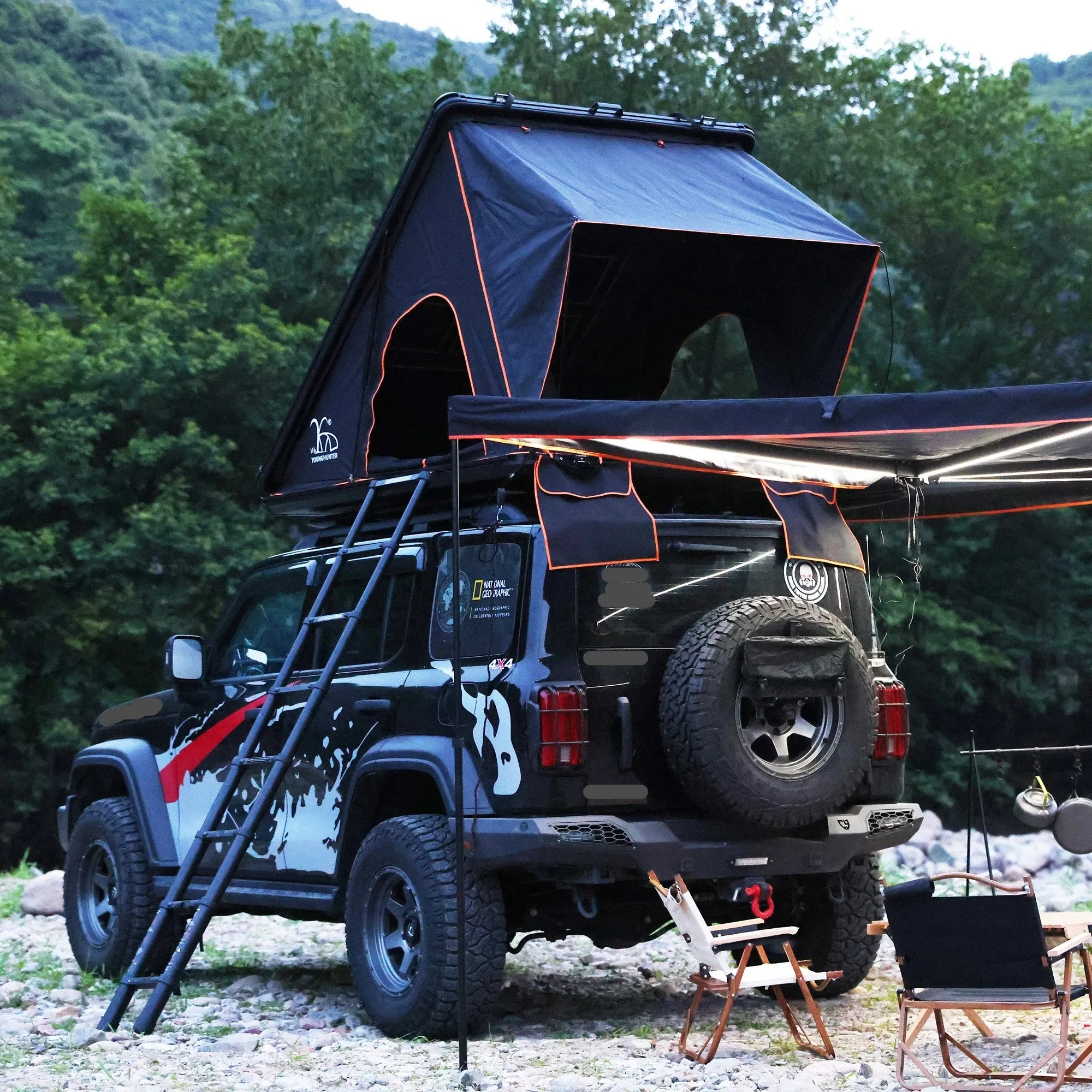 Triangle Rtt Aluminum Hard Shell Car Fj Cruiser Roof Top Tent
