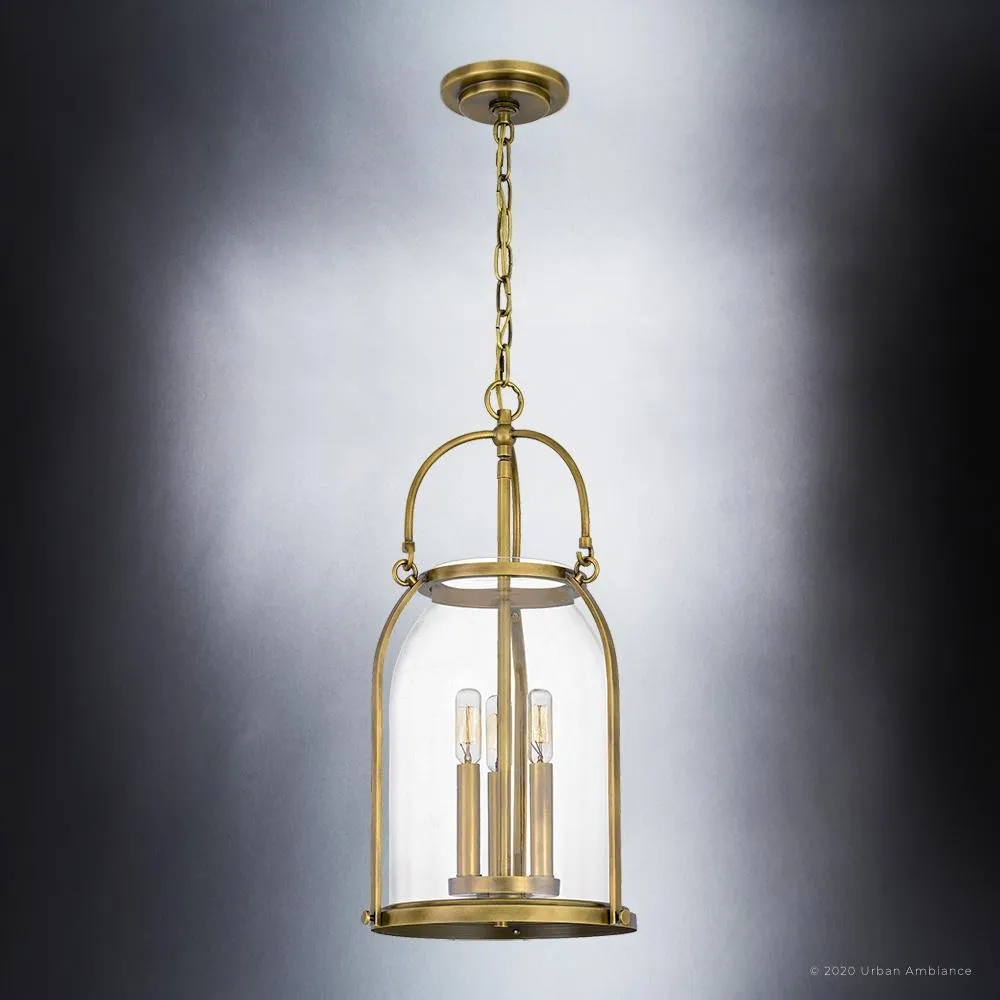 UQL4190 French Rustic Chandelier 21.5''H x 11''W, Rustic Brass Finish, Retford Collection