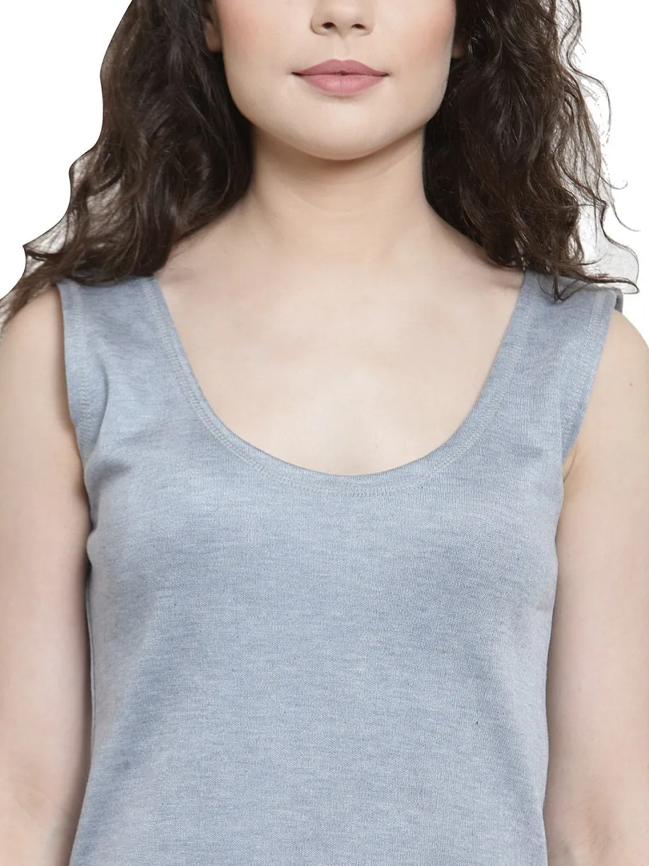 WOMEN'S CUT SLEEVES THERMAL TOP AND BOTTOM SET