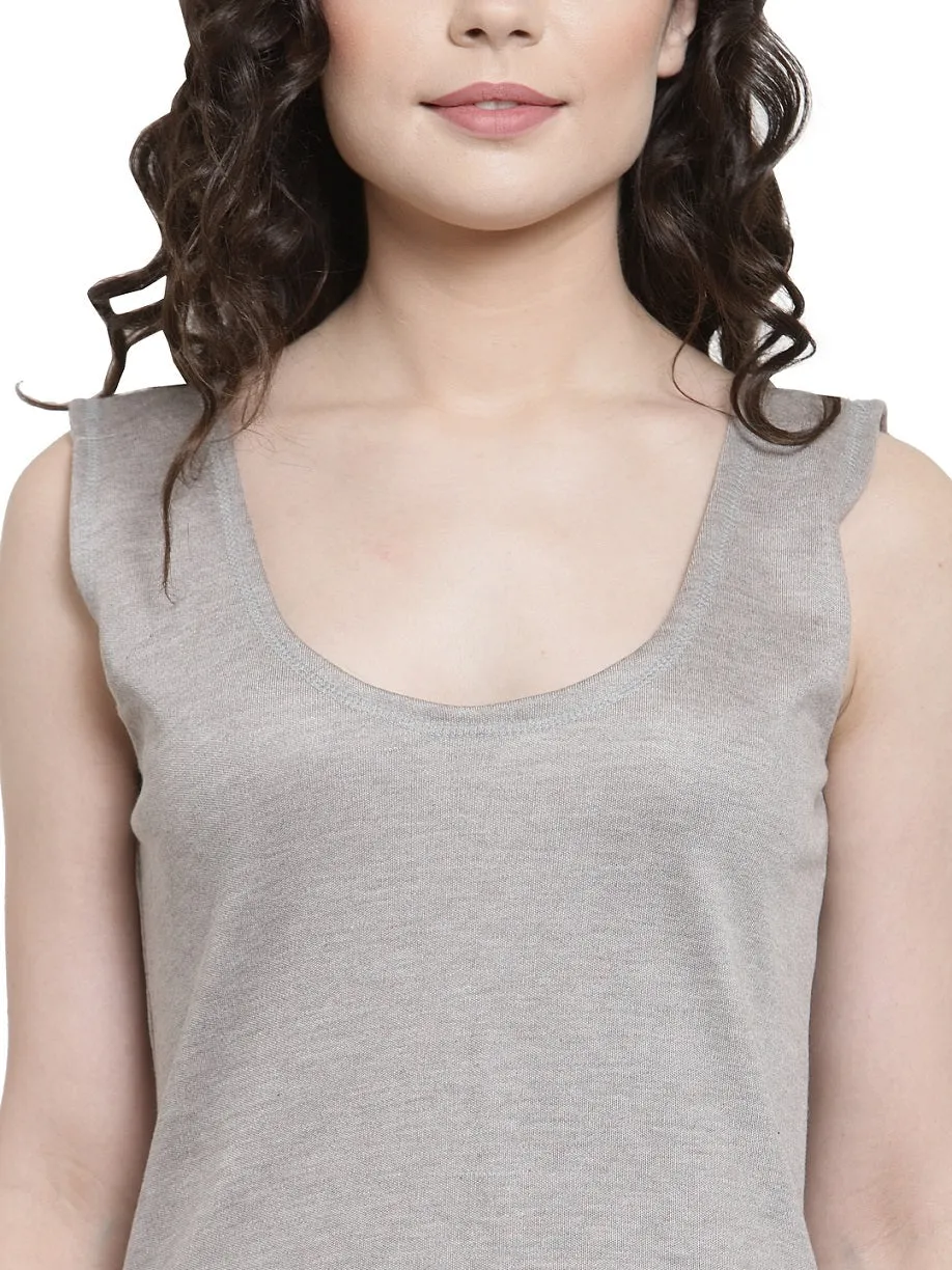 WOMEN'S CUT SLEEVES THERMAL TOP AND BOTTOM SET
